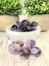 Chevron Amethyst Tumbles