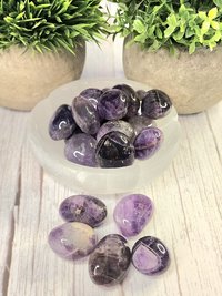 Chevron Amethyst Tumbles