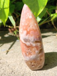 Pink Amethyst w/ Flower Agate Ornament #7