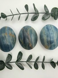 Blue Onyx Palm Stones