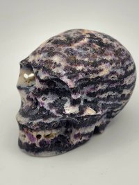 Purple Zebra Fluorite Skull #2