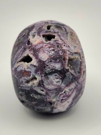 Druzy Purple Zebra Fluorite Skull #1