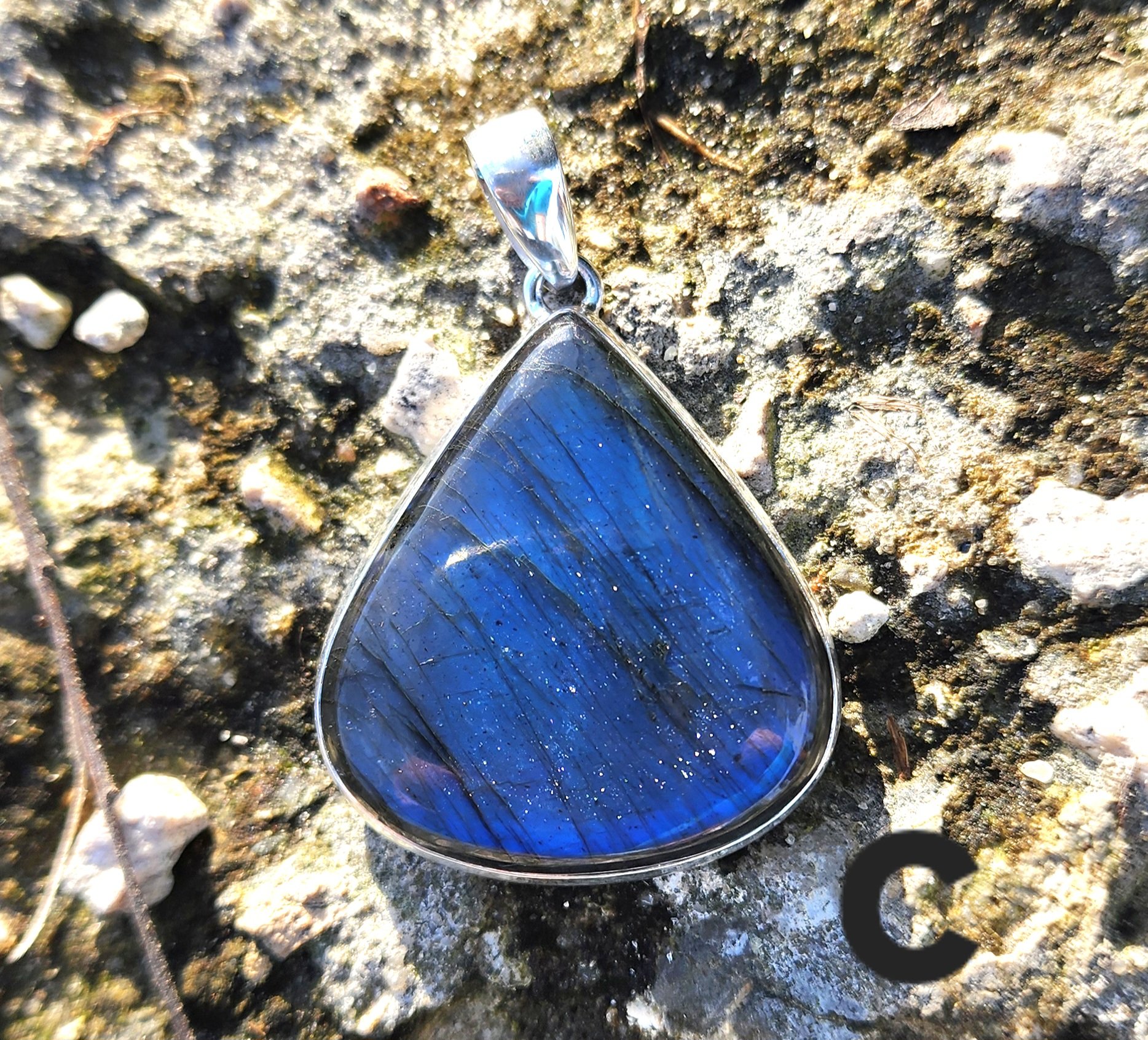Blue Fire Labradorite Pendants