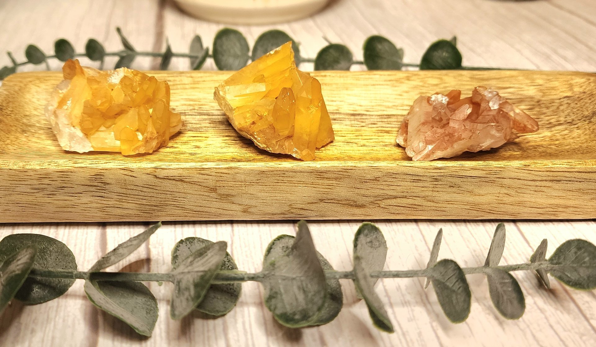 Tangerine Quartz Clusters