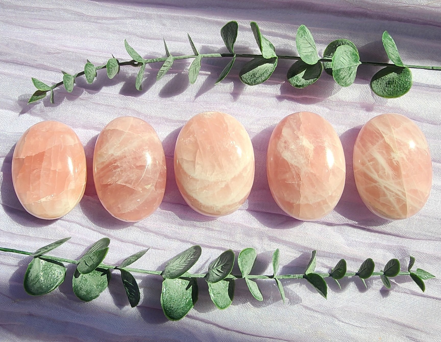 Rose Quartz Palm Stones