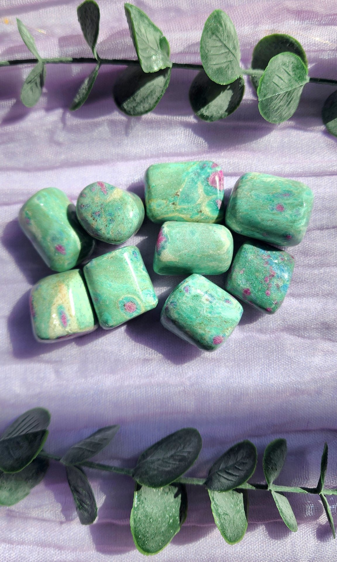 Ruby in Fuchsite Tumbles