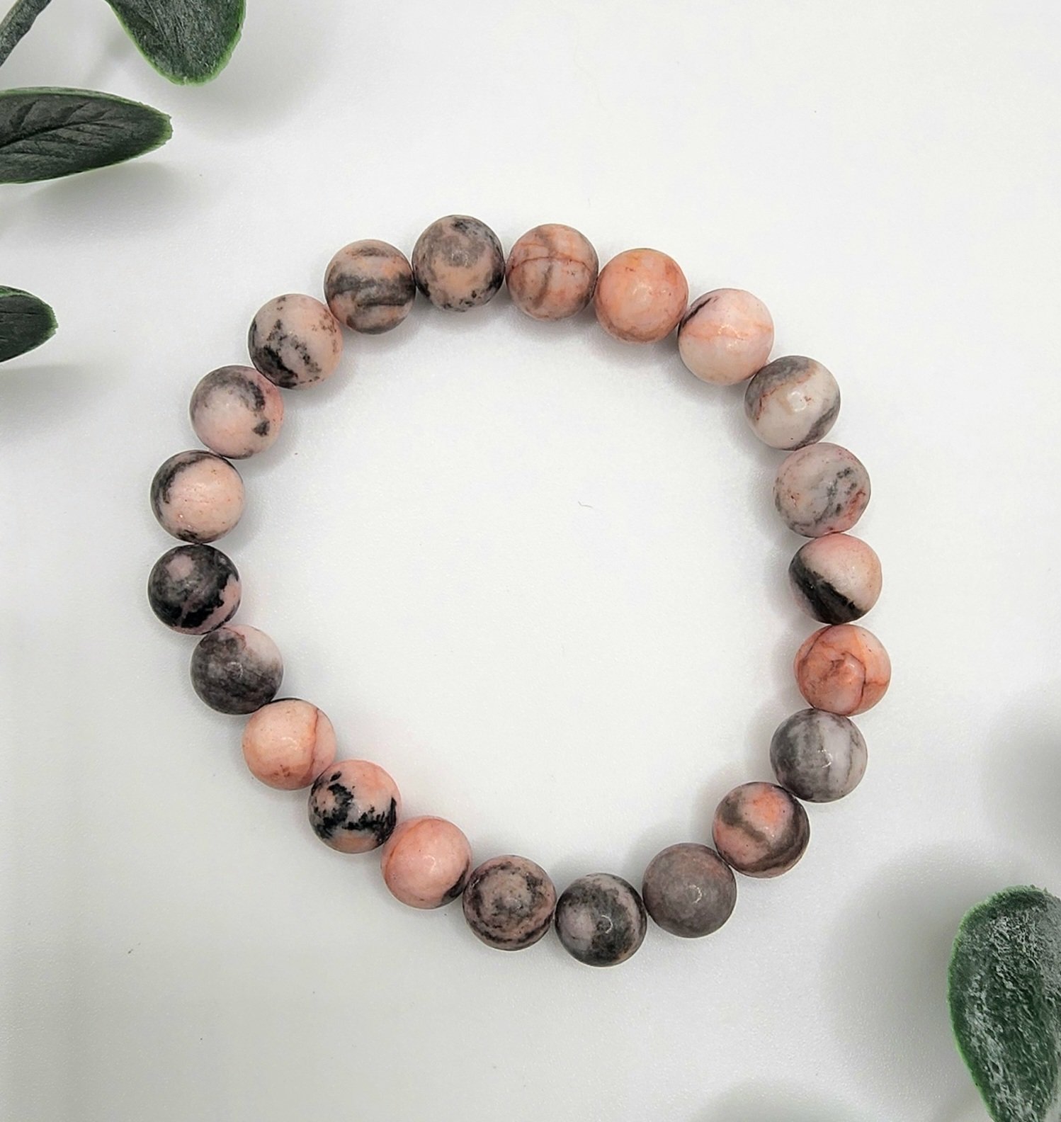 Pink Zebra Jasper Bracelets-8mm