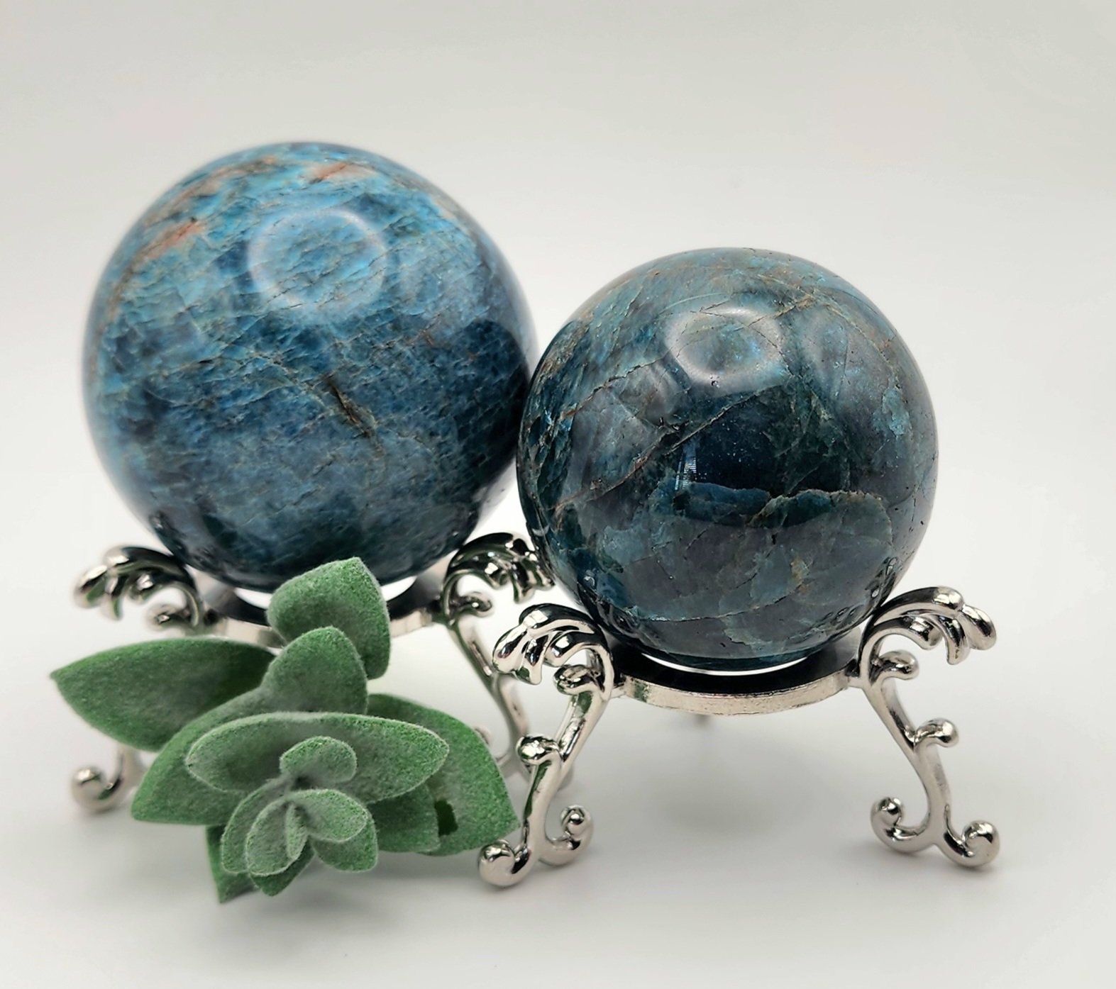 Blue Apatite Spheres