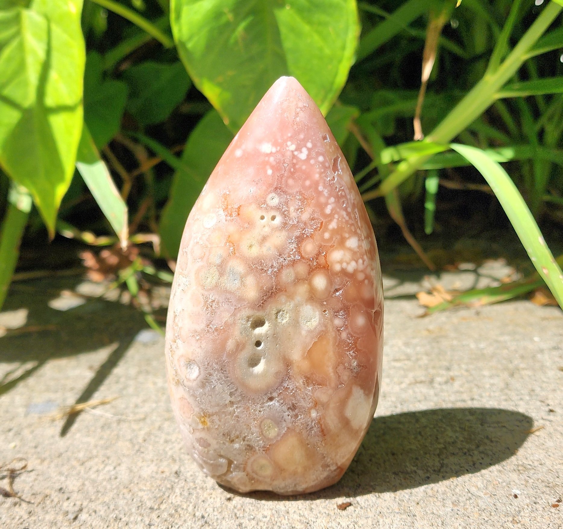 Pink Amethyst w/ Flower Agate Ornament #7