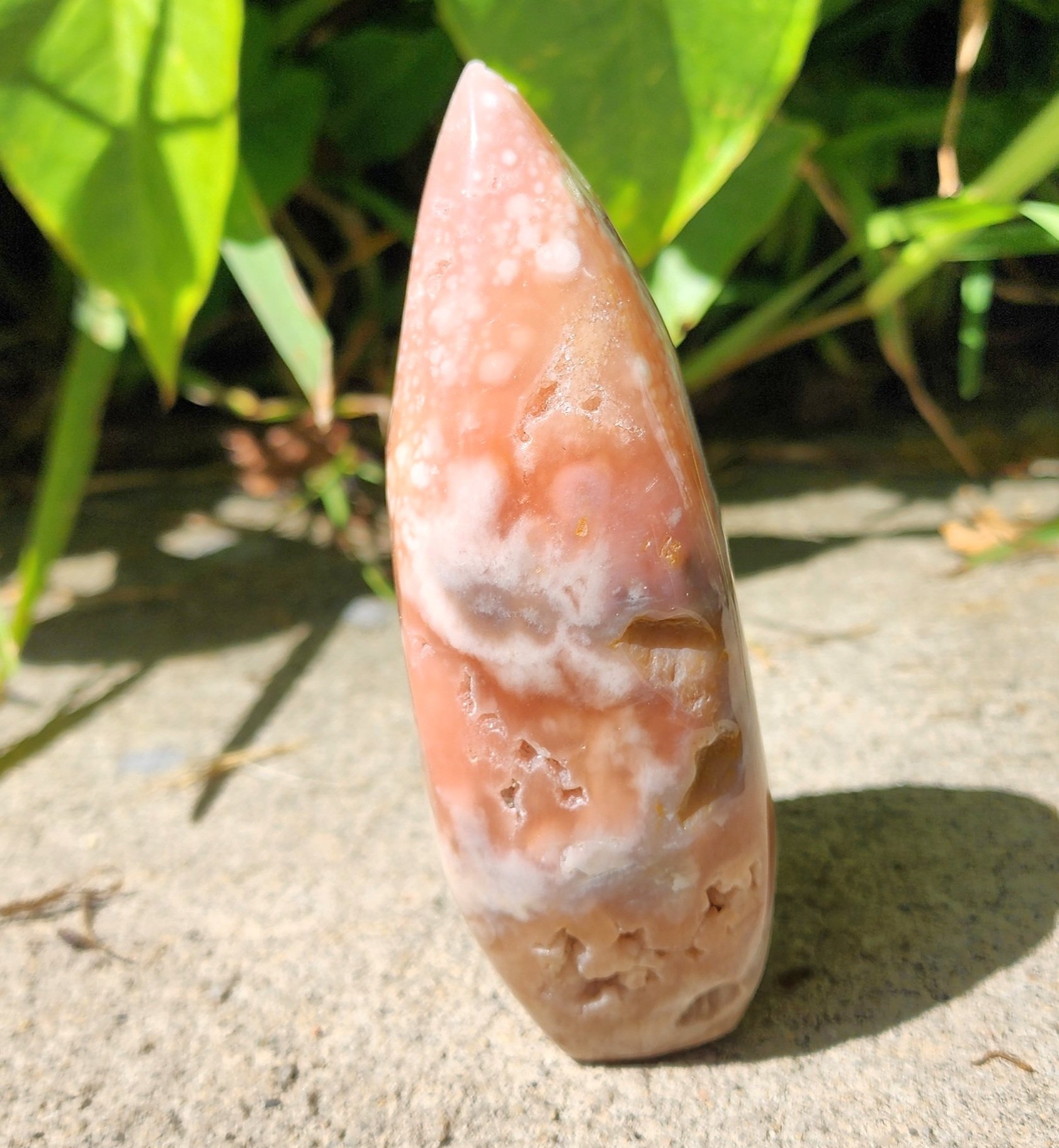 Pink Amethyst w/ Flower Agate Ornament #7