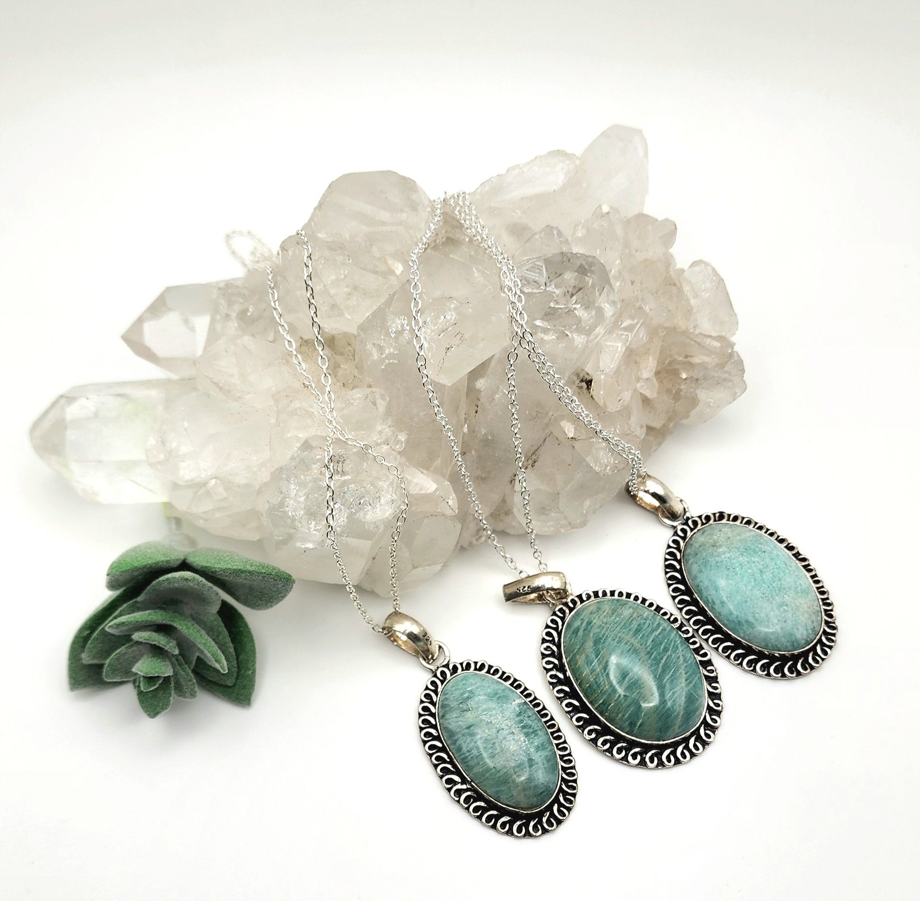 Amazonite Pendant Necklaces