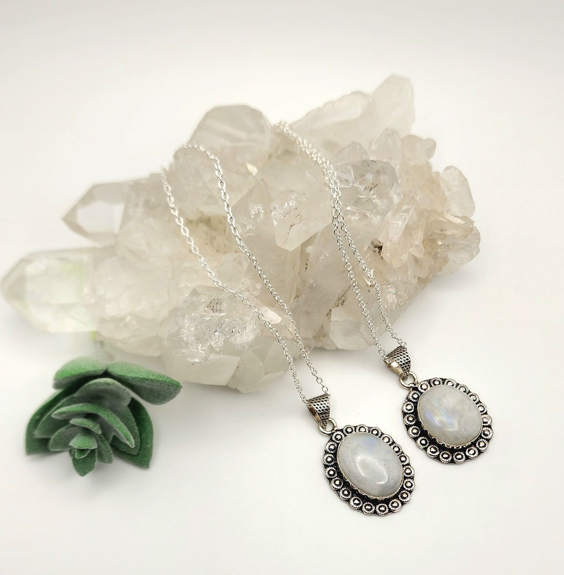 Moonstone Pendant Necklaces