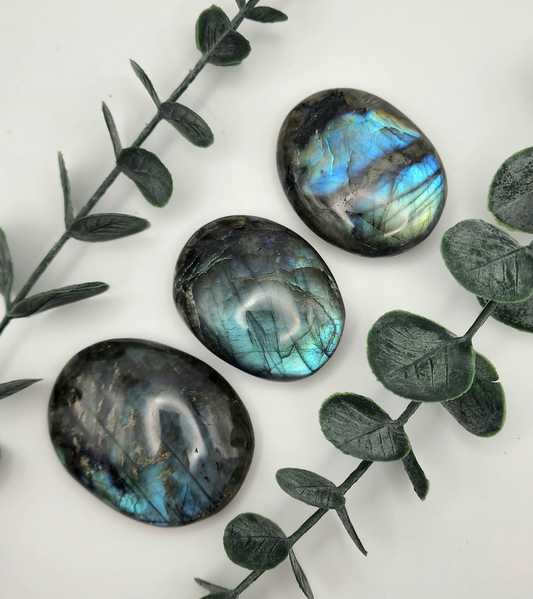 Super Flashy Labradorite Palm Stones