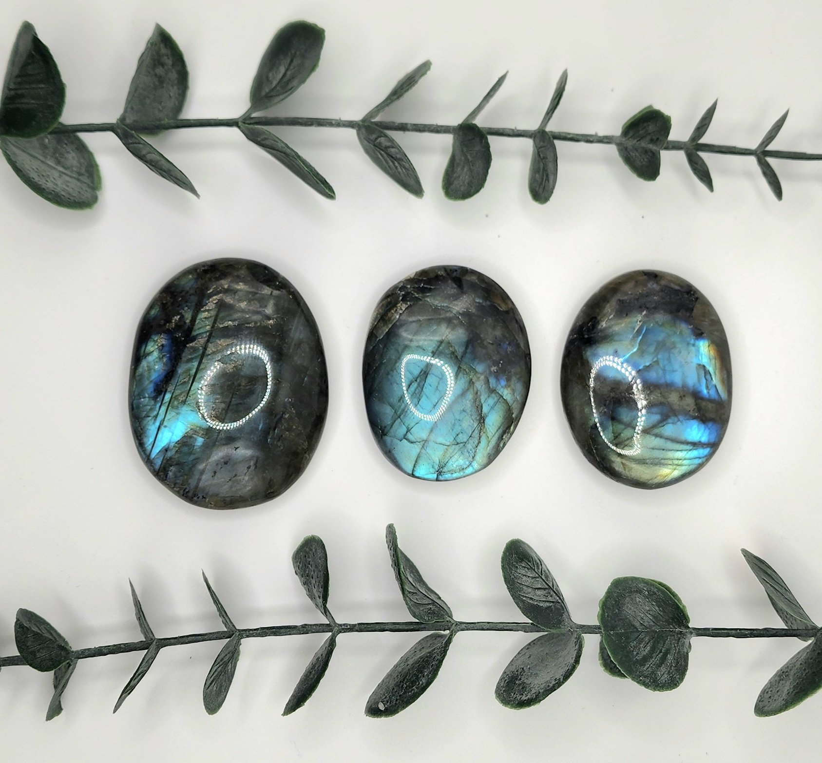 Super Flashy Labradorite Palm Stones