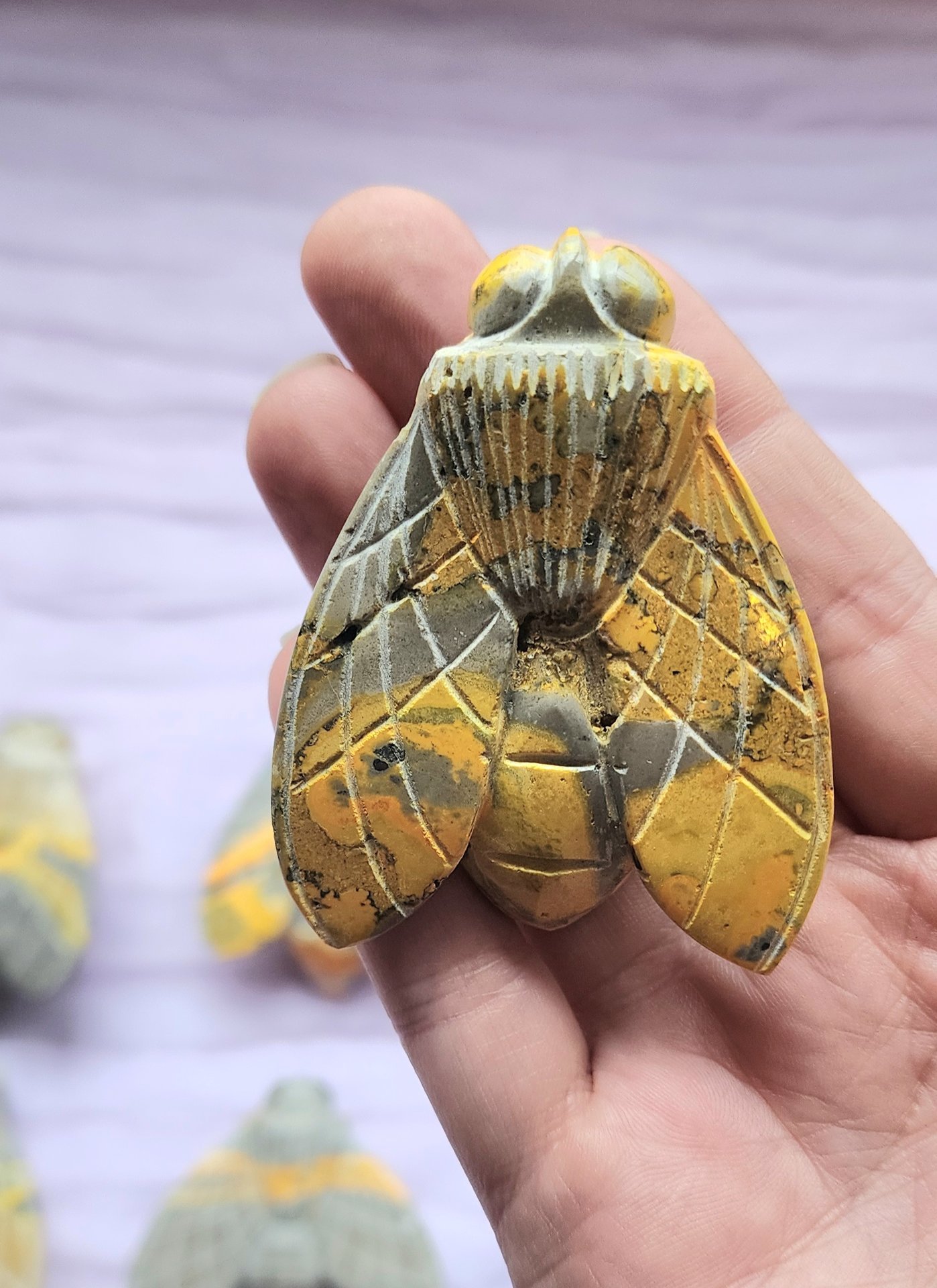 Bumble Bee Jasper Bee Carvings 