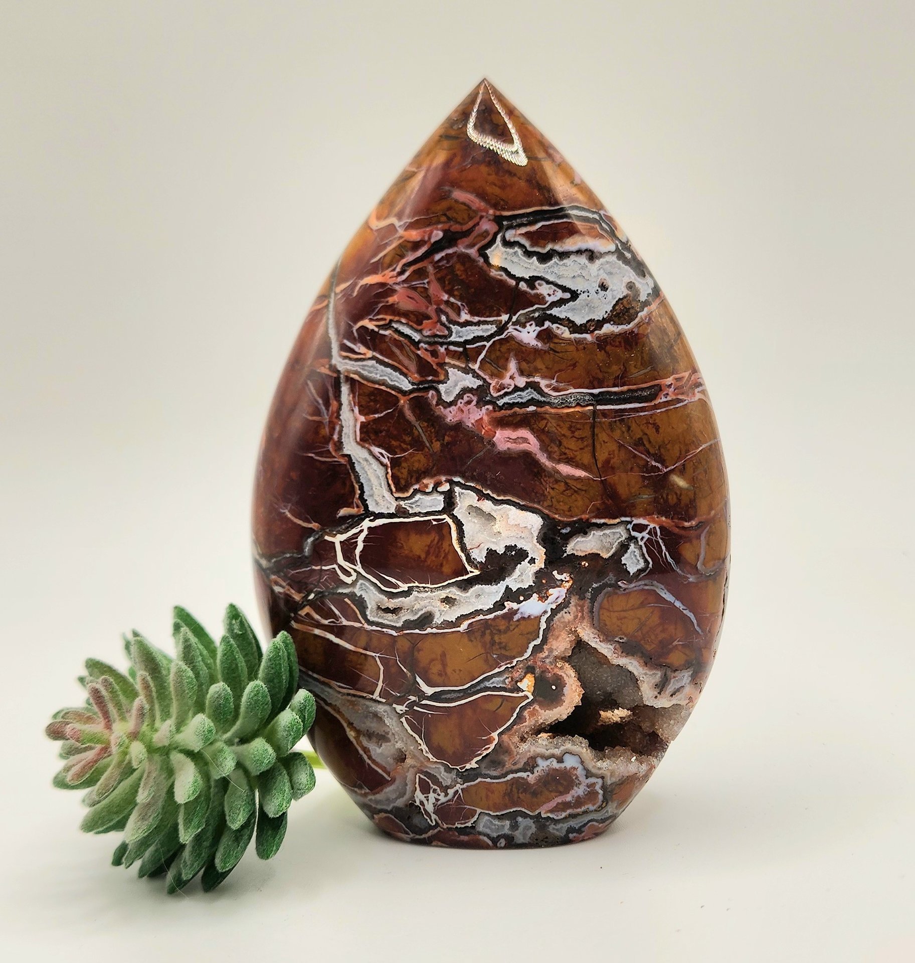 Druzy Brecciated Jasper Flame #4