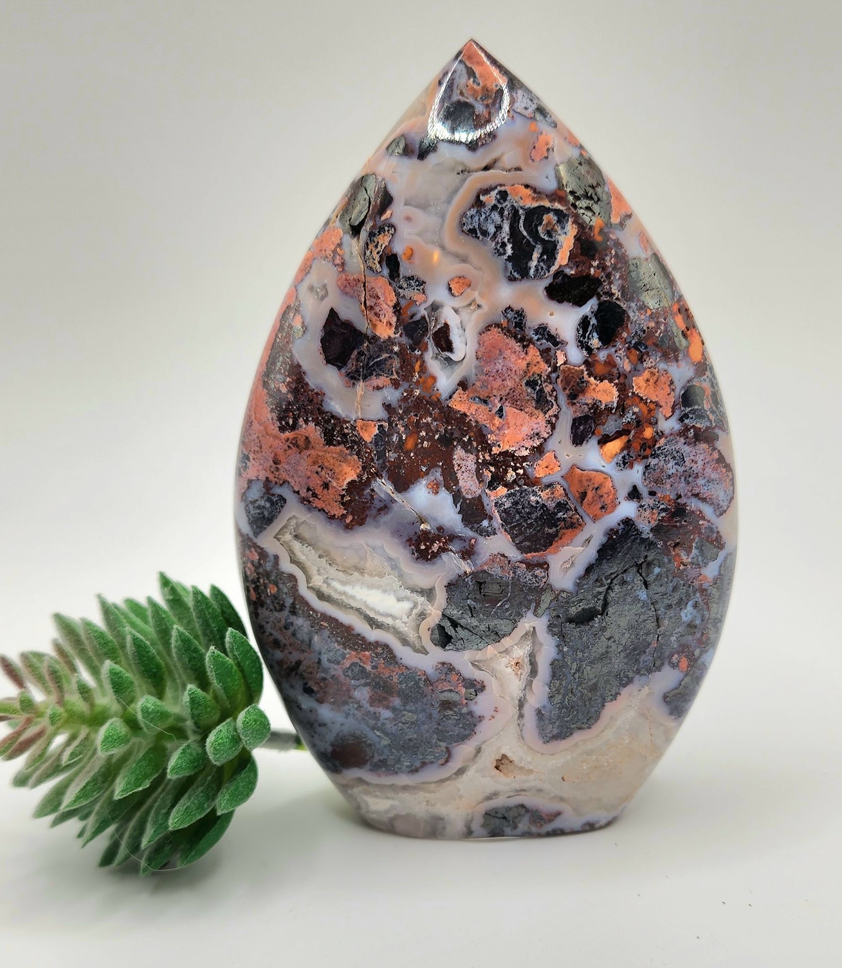Druzy Brecciated Jasper Flame #1