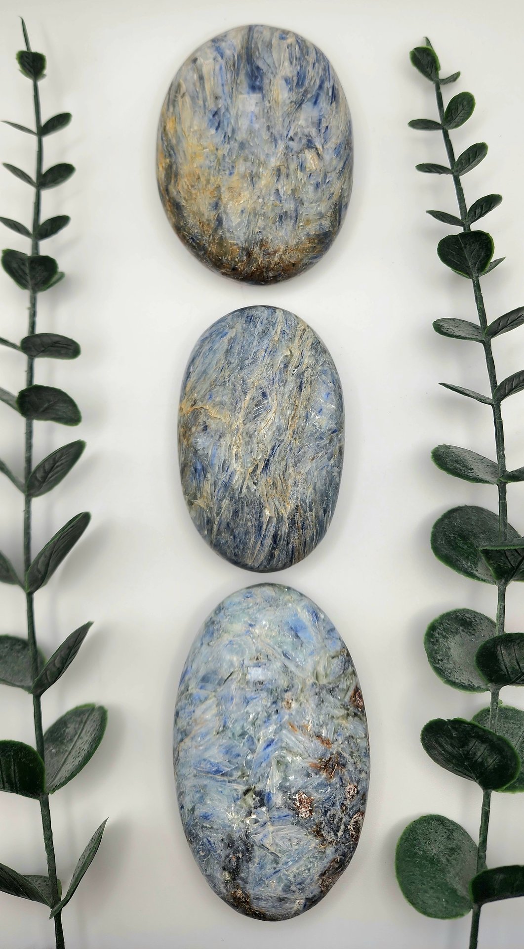 Blue Kyanite Palm Stones