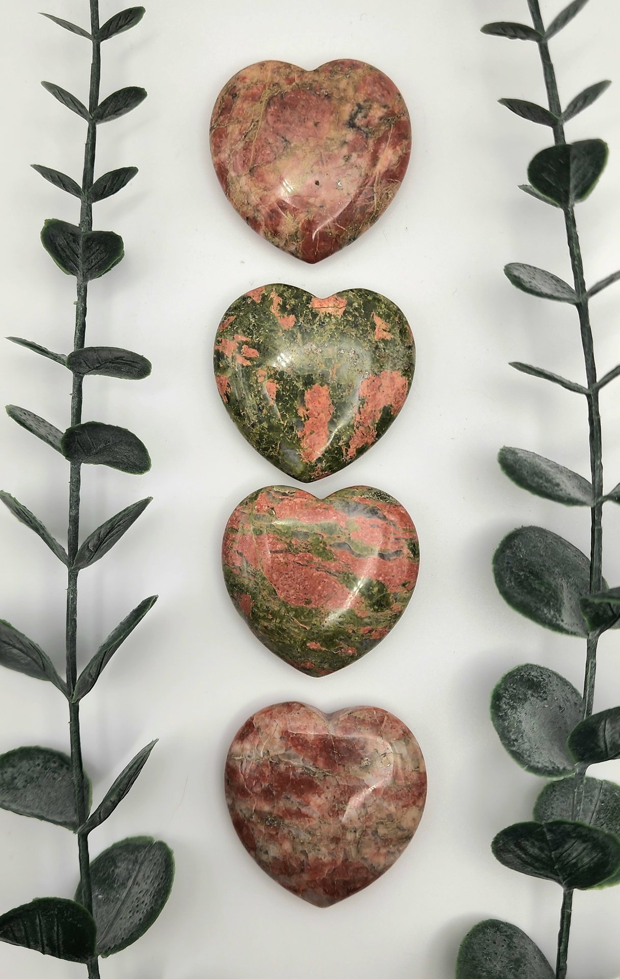 Mini Unakite Hearts