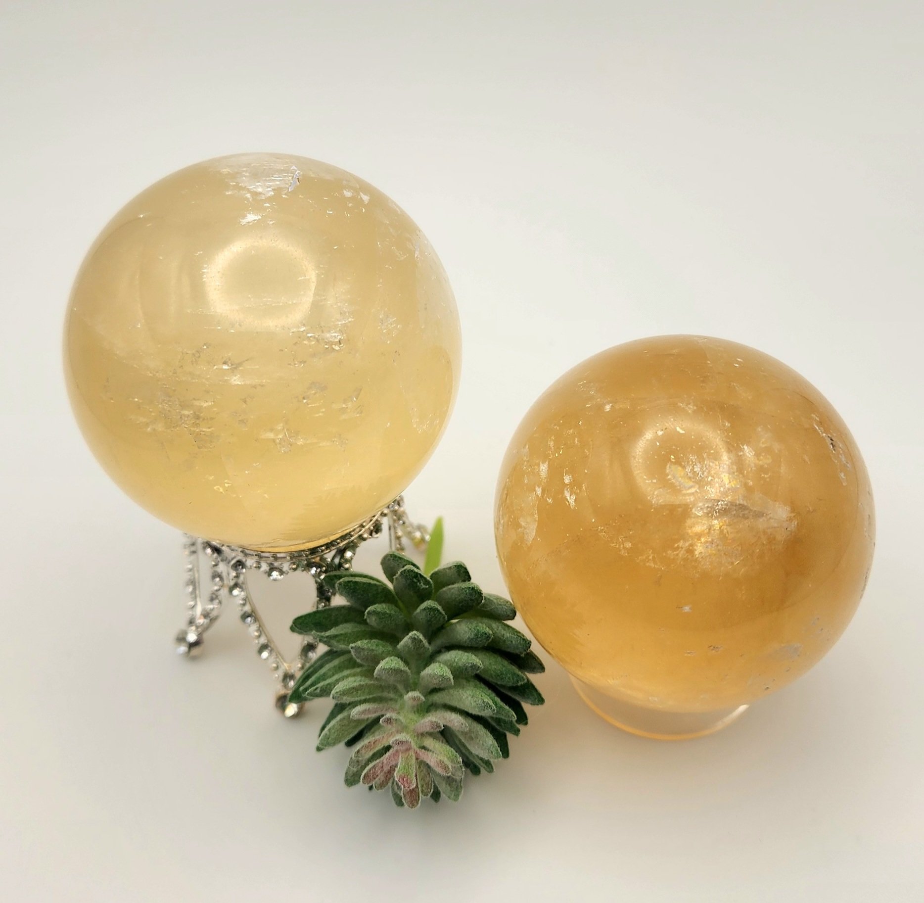 Yellow Optical Calcite Spheres