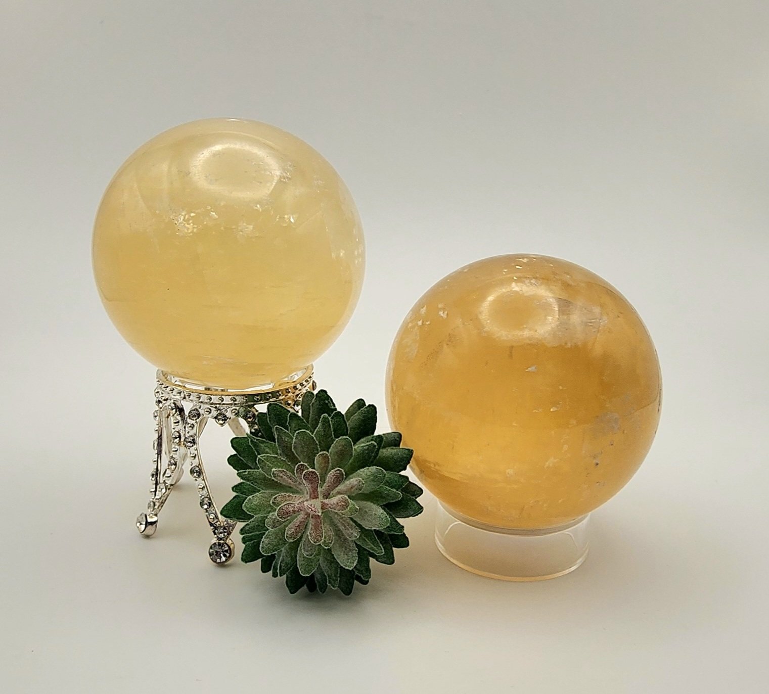 Yellow Optical Calcite Spheres