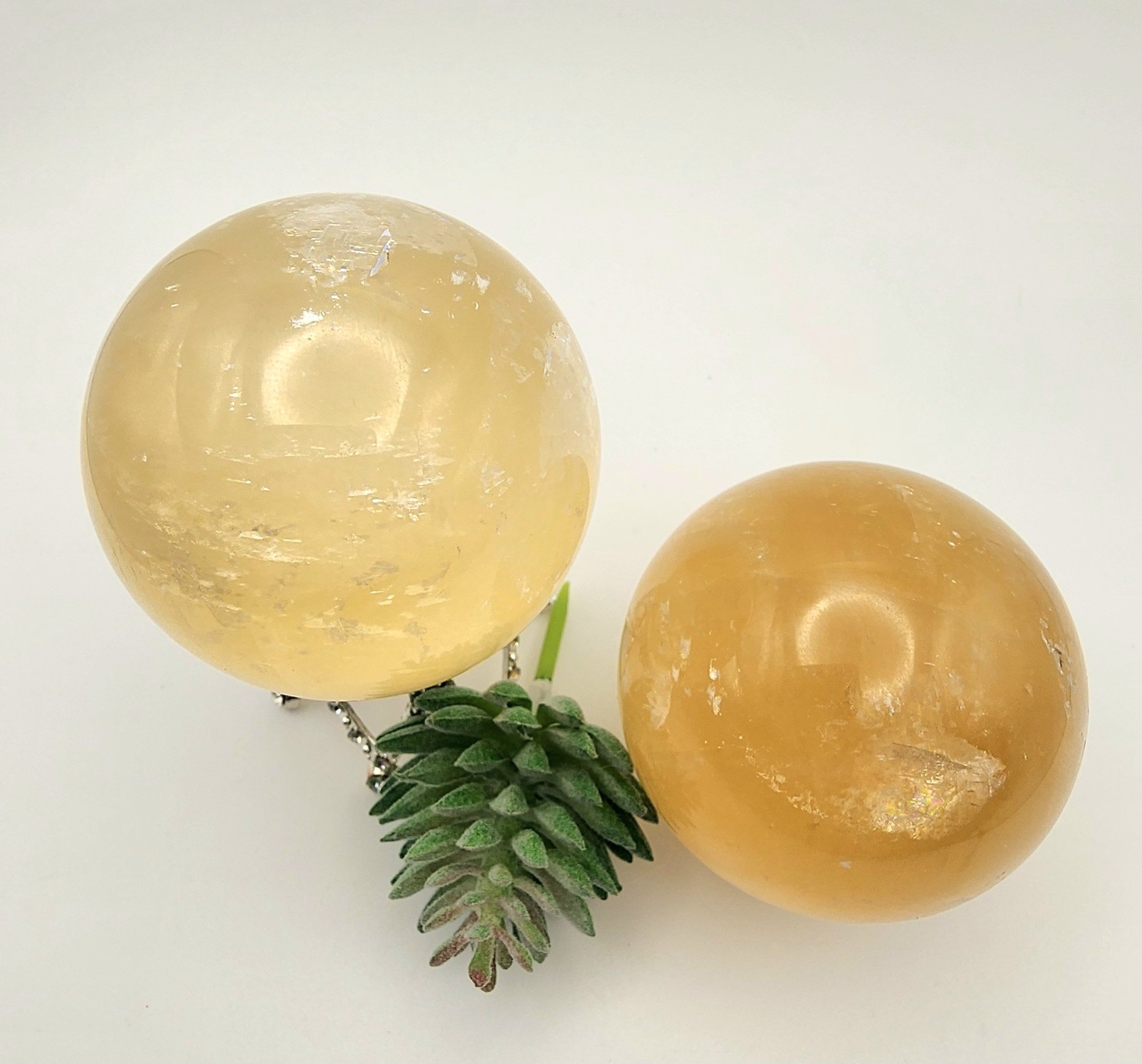 Yellow Optical Calcite Spheres