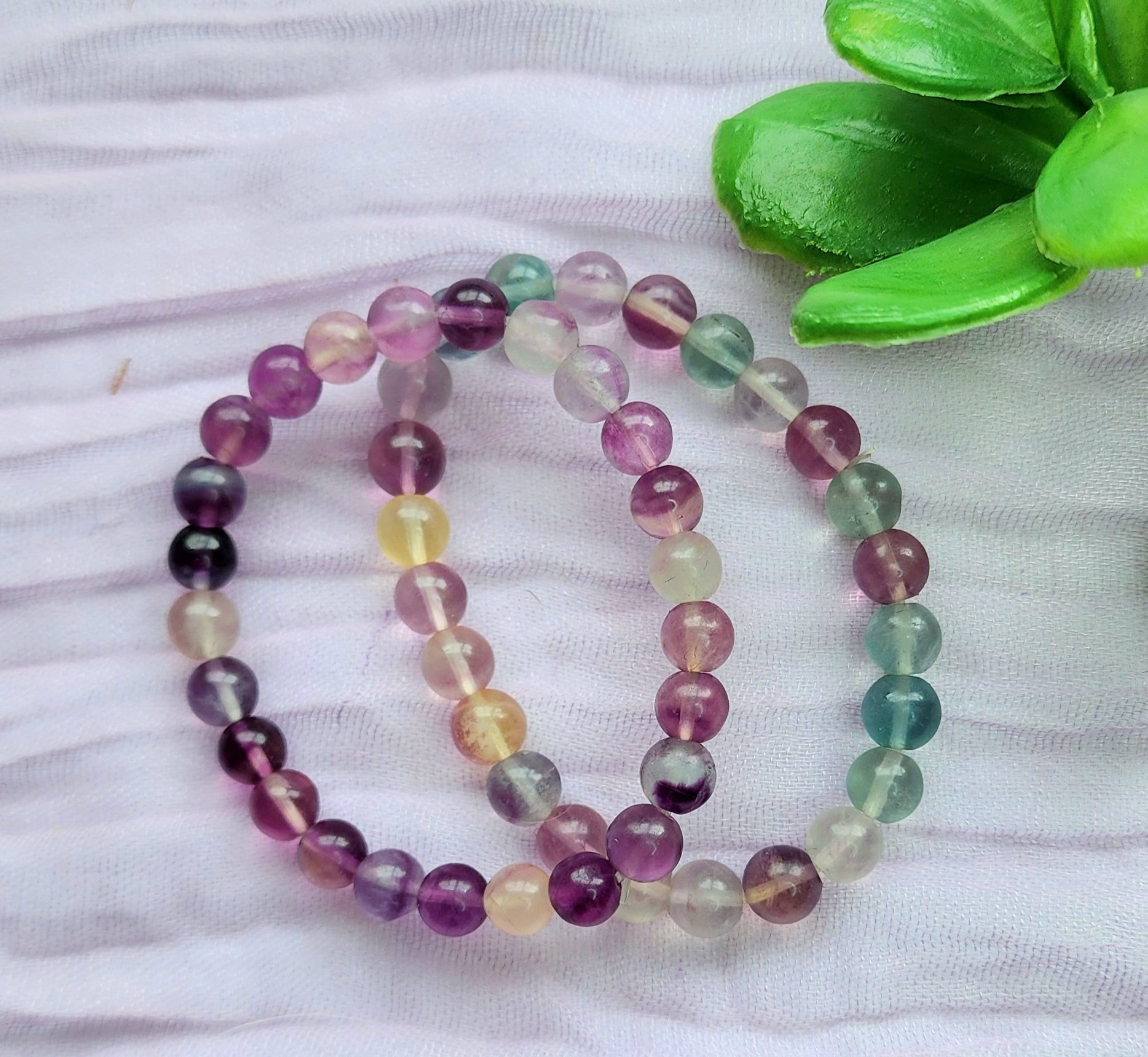 Rainbow Fluorite Bracelets-6mm