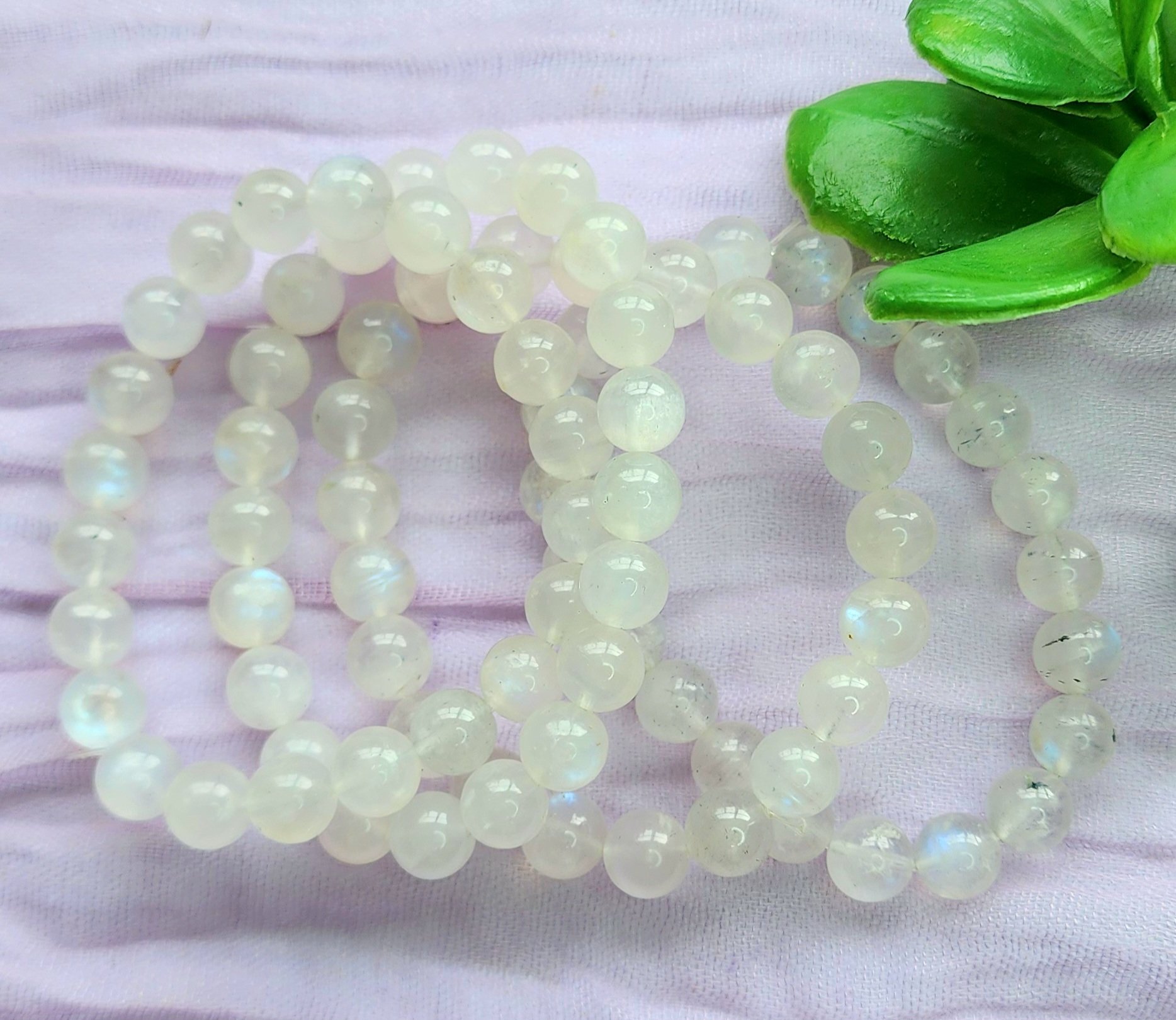 Blue Moonstone Bracelets-8mm