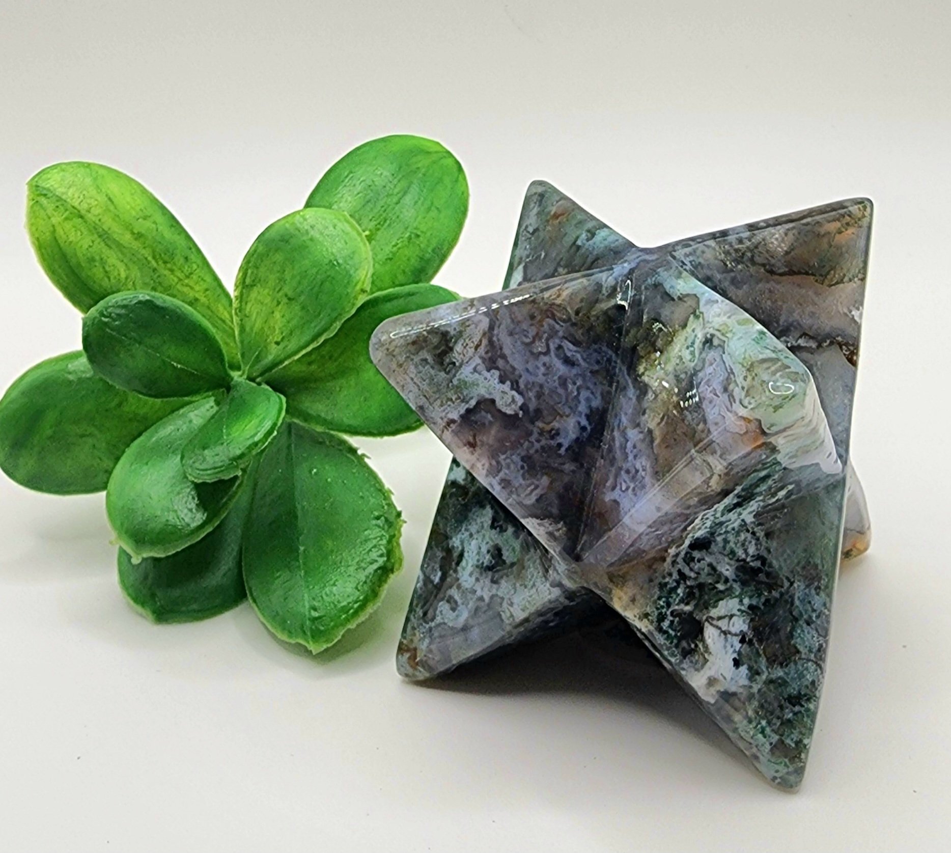 Moss Agate Merkaba #4