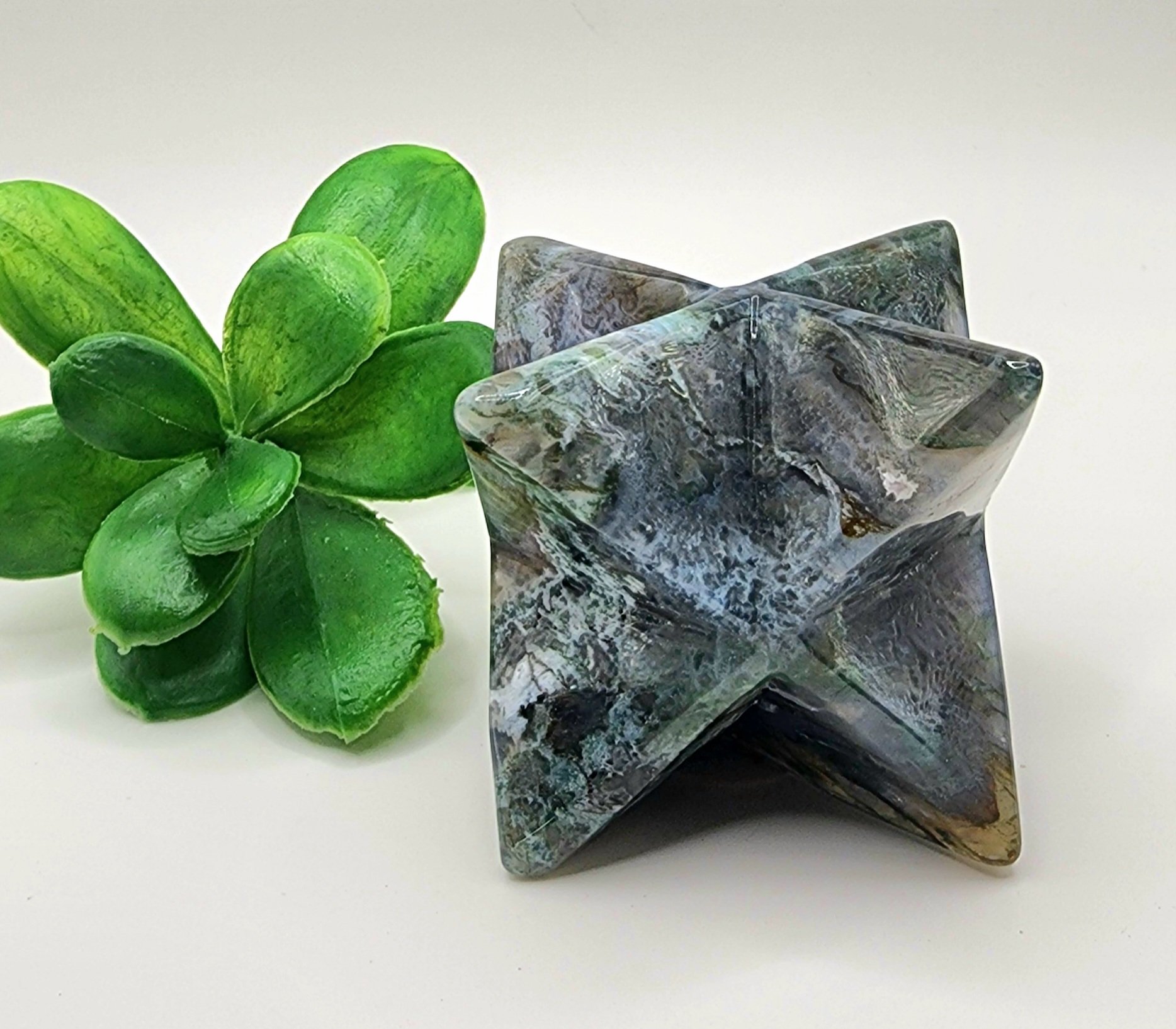 Moss Agate Merkaba #4