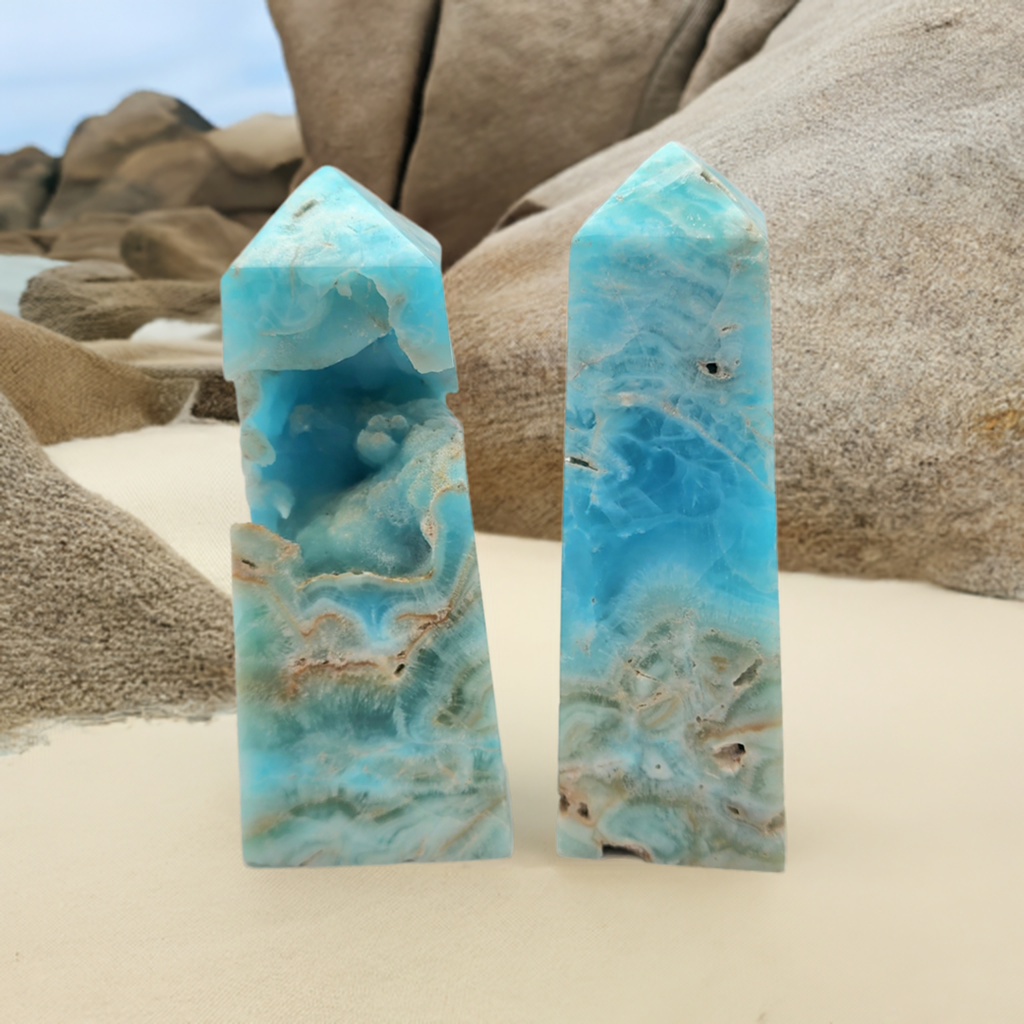 Blue Aragonite Towers