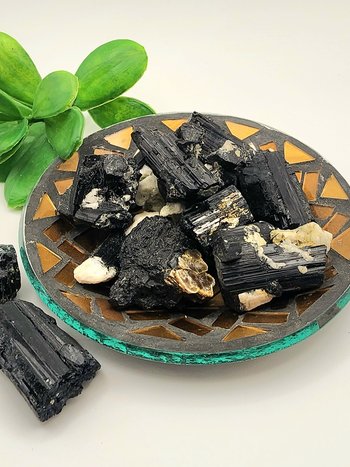 Black Tourmaline in Matrix Chunks