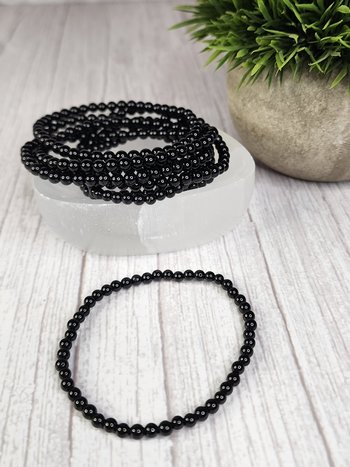 Black Tourmaline Bracelet - 4mm