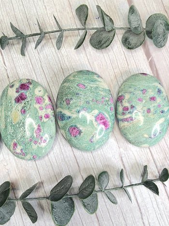 Ruby in Fuchsite Palm Stone