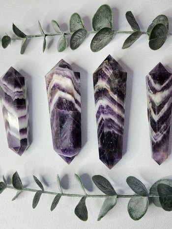 Chevron Amethyst Double Terminated Point