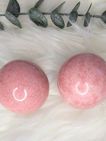 Rare Pink Thulite Spheres