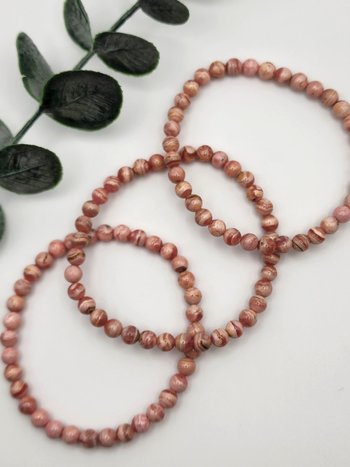 Rhodochrosite Bracelets - 5mm