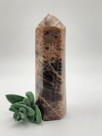 Flashy Black Moonstone Point