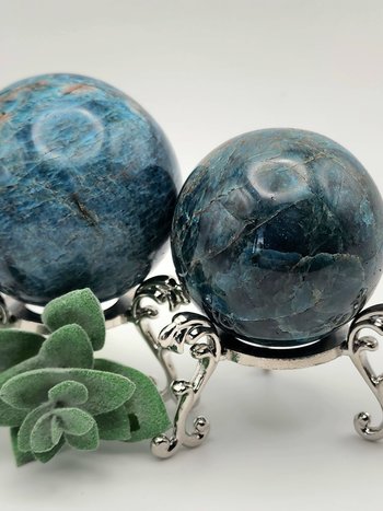 Blue Apatite Spheres